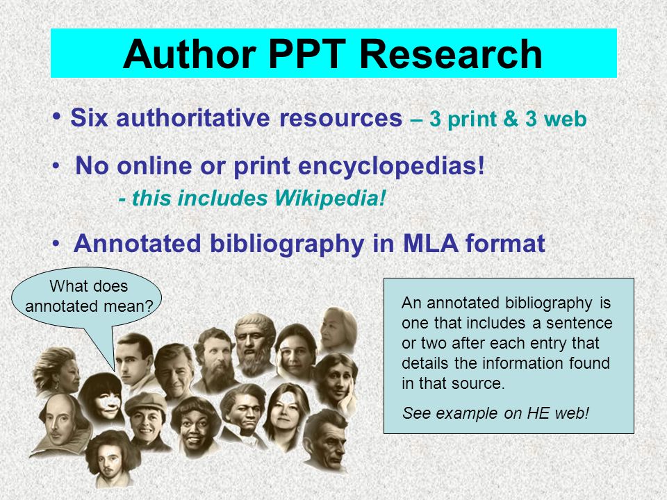 Annotated bibliography for website with no author